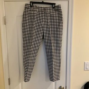Ann Taylor Gingham Cropped Pants, Size 10